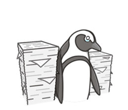 A sticker of the African penguin sticker #8876548