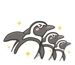 A sticker of the African penguin sticker #8876549