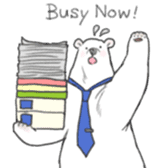 White bears like a man sticker #8876976