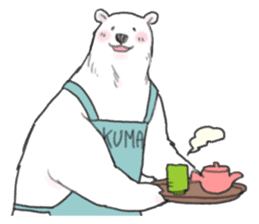 White bears like a man sticker #8876977