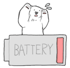 White bears like a man sticker #8876980