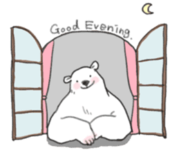White bears like a man sticker #8876981