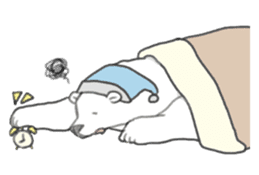 White bears like a man sticker #8876982