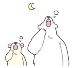 White bears like a man sticker #8876984