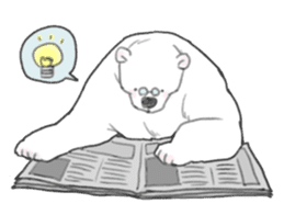 White bears like a man sticker #8876986