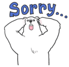 White bears like a man sticker #8876987