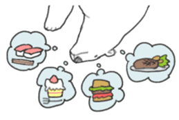 White bears like a man sticker #8876988