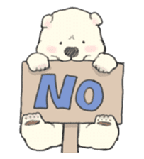 White bears like a man sticker #8876991