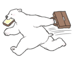 White bears like a man sticker #8876993