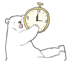 White bears like a man sticker #8876994