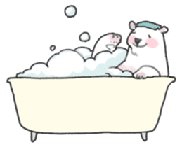 White bears like a man sticker #8876995