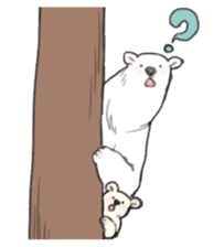 White bears like a man sticker #8876996