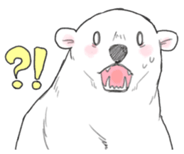 White bears like a man sticker #8876997