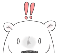 White bears like a man sticker #8876998