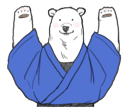 White bears like a man sticker #8877000