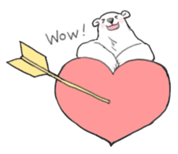 White bears like a man sticker #8877003