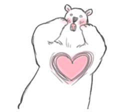 White bears like a man sticker #8877004