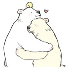 White bears like a man sticker #8877005