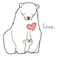White bears like a man sticker #8877007