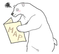White bears like a man sticker #8877008