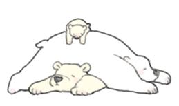 White bears like a man sticker #8877009