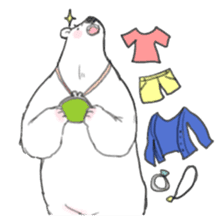 White bears like a man sticker #8877011