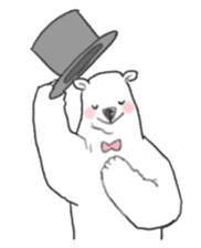 White bears like a man sticker #8877012