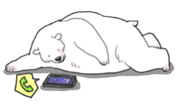 White bears like a man sticker #8877013