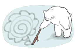 White bears like a man sticker #8877014