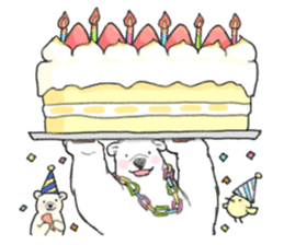 White bears like a man sticker #8877015