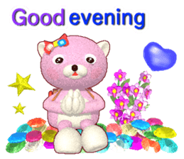 Kuma-Po Chan bringing good luck (E) sticker #8877218