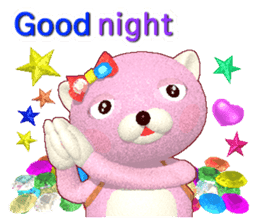 Kuma-Po Chan bringing good luck (E) sticker #8877219