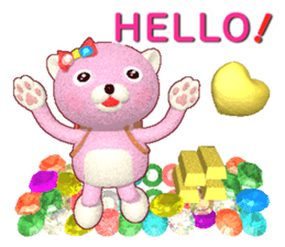 Kuma-Po Chan bringing good luck (E) sticker #8877221