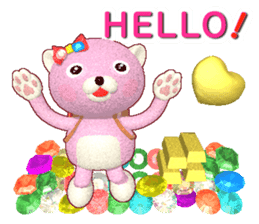 Kuma-Po Chan bringing good luck (E) sticker #8877221