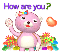 Kuma-Po Chan bringing good luck (E) sticker #8877222