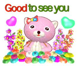 Kuma-Po Chan bringing good luck (E) sticker #8877223