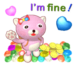 Kuma-Po Chan bringing good luck (E) sticker #8877224