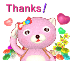 Kuma-Po Chan bringing good luck (E) sticker #8877225