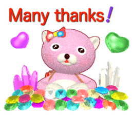 Kuma-Po Chan bringing good luck (E) sticker #8877226