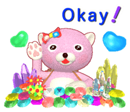 Kuma-Po Chan bringing good luck (E) sticker #8877228