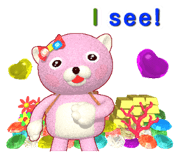 Kuma-Po Chan bringing good luck (E) sticker #8877229