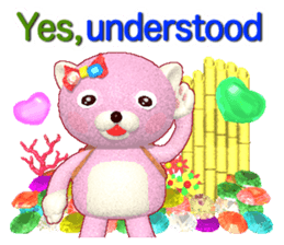 Kuma-Po Chan bringing good luck (E) sticker #8877231