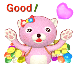 Kuma-Po Chan bringing good luck (E) sticker #8877232