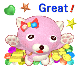 Kuma-Po Chan bringing good luck (E) sticker #8877234