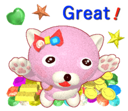 Kuma-Po Chan bringing good luck (E) sticker #8877234