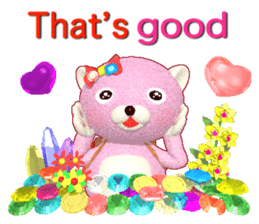 Kuma-Po Chan bringing good luck (E) sticker #8877235