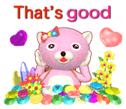 Kuma-Po Chan bringing good luck (E) sticker #8877235