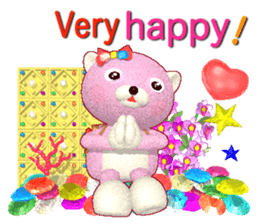 Kuma-Po Chan bringing good luck (E) sticker #8877239