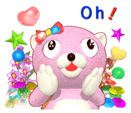 Kuma-Po Chan bringing good luck (E) sticker #8877240