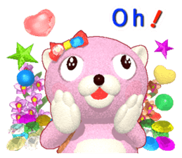 Kuma-Po Chan bringing good luck (E) sticker #8877240